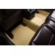 Beige Luxury Leather Diamond Car Floor Mats