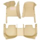 Beige Luxury Leather Diamond Car Floor Mats