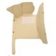 Beige Luxury Leather Diamond Car Floor Mats