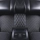 Black and Beige Stitching Luxury Leather Diamond Car Floor Mats