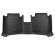 Black and Beige Stitching Luxury Leather Diamond Car Floor Mats