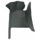 Black and Green Stitching Luxury Leather Diamond Car Floor Mats