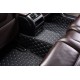 Black and White Stitching Luxury Leather Diamond Car Floor Mats