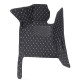 Black and White Stitching Luxury Leather Diamond Car Floor Mats