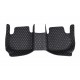 Black and White Stitching Luxury Leather Diamond Car Floor Mats