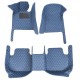 Blue Luxury Leather Diamond Car Floor Mats