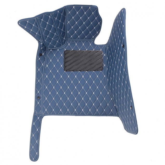 Blue Luxury Leather Diamond Car Floor Mats