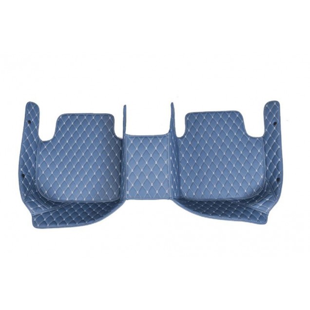 Blue Luxury Leather Diamond Car Floor Mats