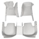 Grey Luxury Leather Diamond Car Floor Mats
