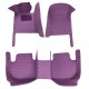 Purple Luxury Leather Diamond Car Floor Mats