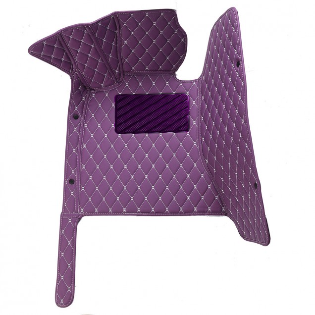 Purple Luxury Leather Diamond Car Floor Mats