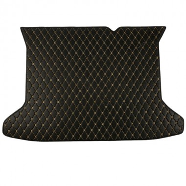 Black and Yellow Stitching Luxury Leather Diamond Trunk Base Mats Canada