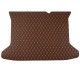 Dark Brown Luxury Leather Diamond Trunk Base Mats Dark Brown Luxury Leather Diamond Trunk Base Mats