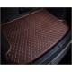 Dark Brown Luxury Leather Diamond Trunk Base Mats Dark Brown Luxury Leather Diamond Trunk Base Mats
