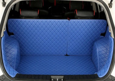 Blue Full Cover Luxury Leather Diamond Trunk Car Floor Mats Canada