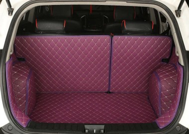 Purple Full Cover Luxury Leather Diamond Trunk Car Floor Mats Canada