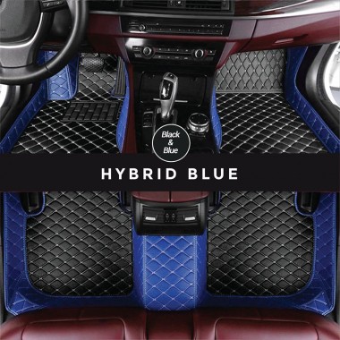 Black and Blue Hybrid Mode Premium Diamond Car Floor Mats Canada