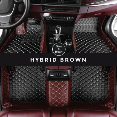 Black and Brown Hybrid Mode Premium Diamond Car Floor Mats Canada