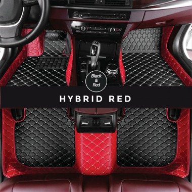 Black and Red Hybrid Mode Premium Diamond Car Floor Mats Canada